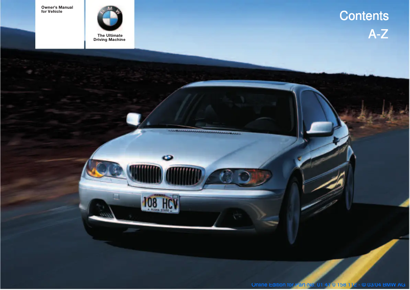 Page 1 de la notice Manuel utilisateur BMW 325Ci Coupe (2004)