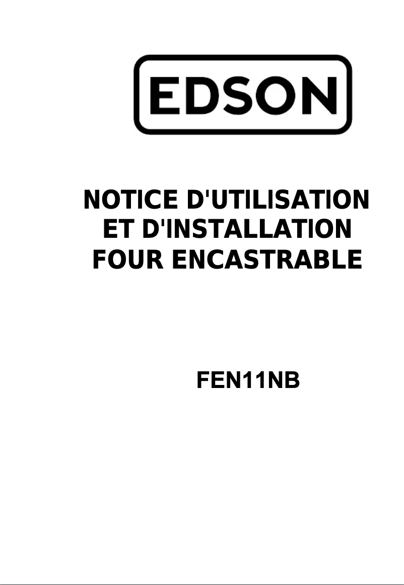 Page 1 de la notice Manuel utilisateur Edson FEN11NB