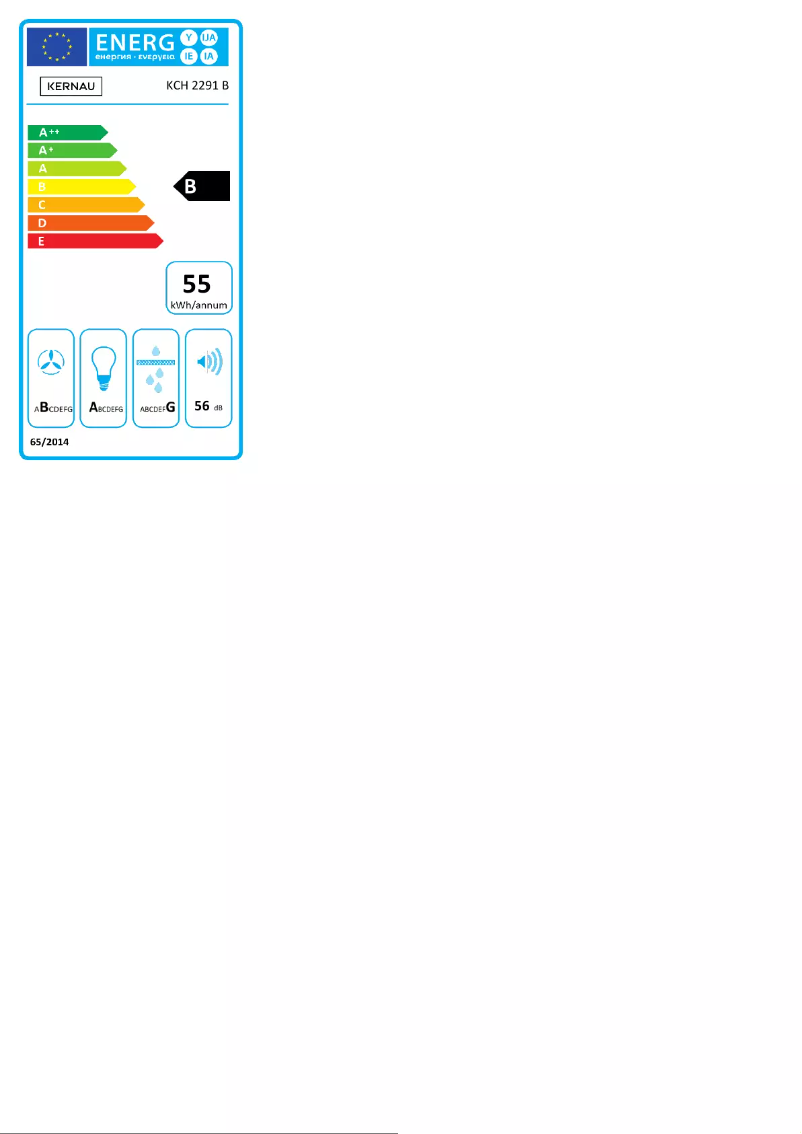 Page 1 de la notice Label énergétique Kernau KCH 2291 B