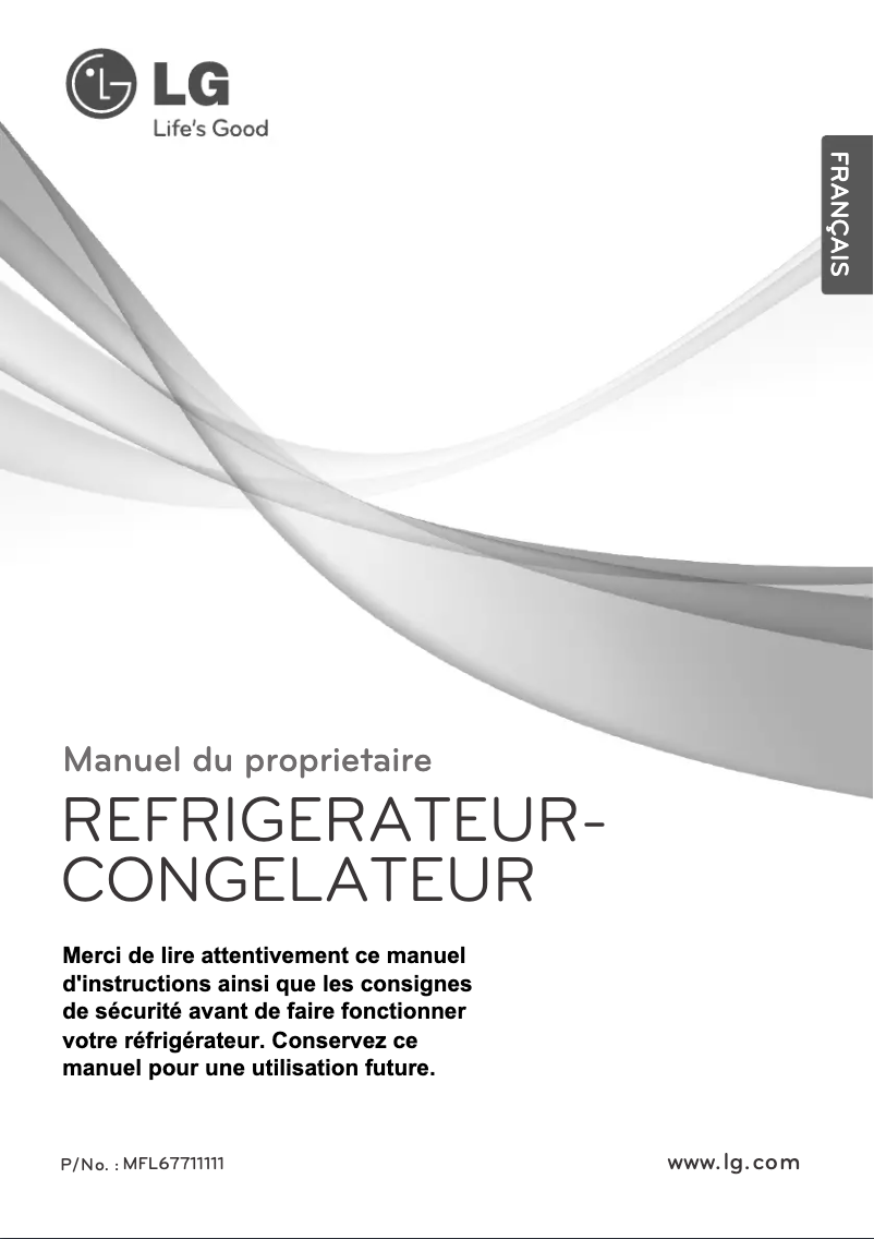 Image de la première page du manuel de l'appareil GN-M392RQQC