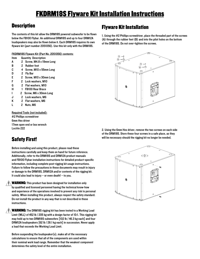 Página 1 del manual Manual de usuario Mackie FKDRM18S