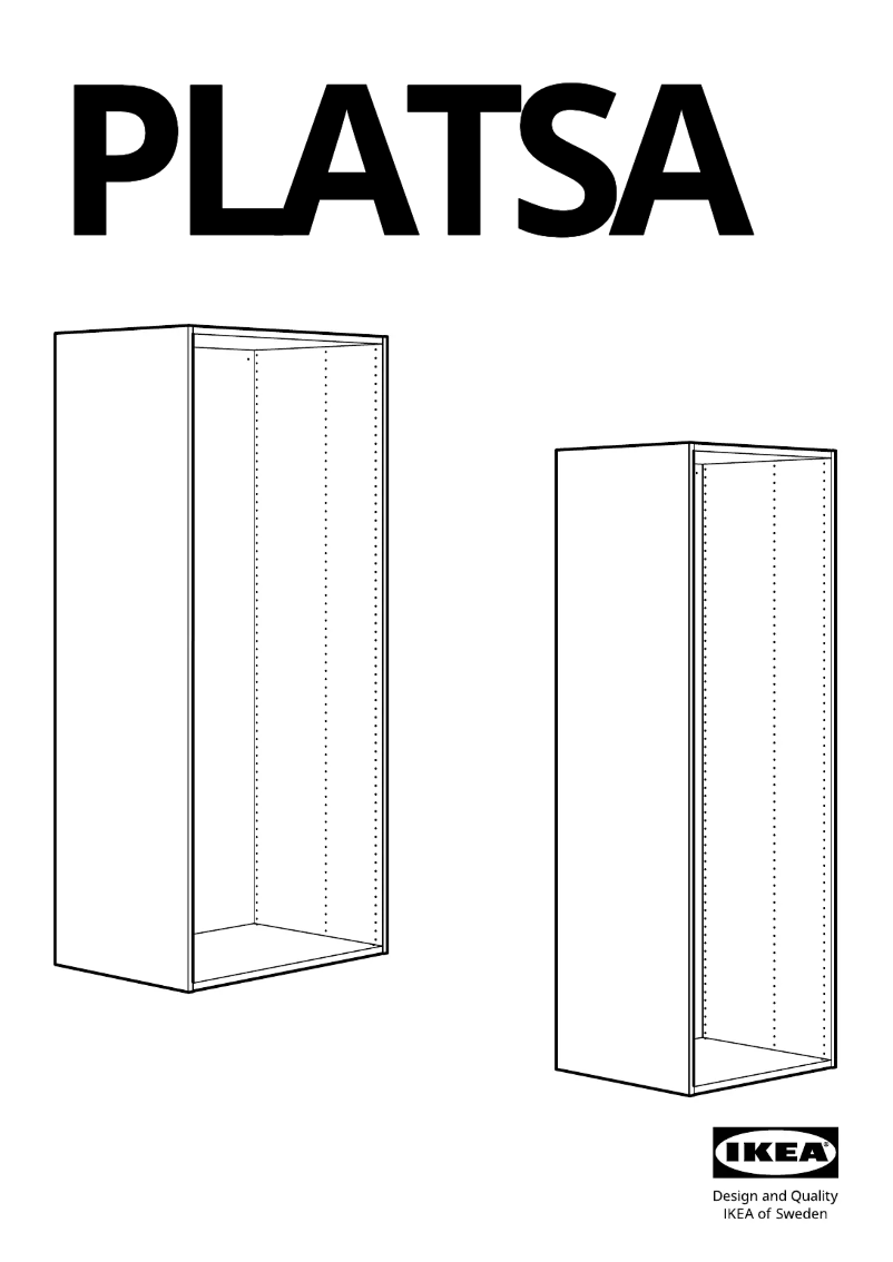 Página 1 del manual Manual de usuario Ikea PLATSA 003.874.88