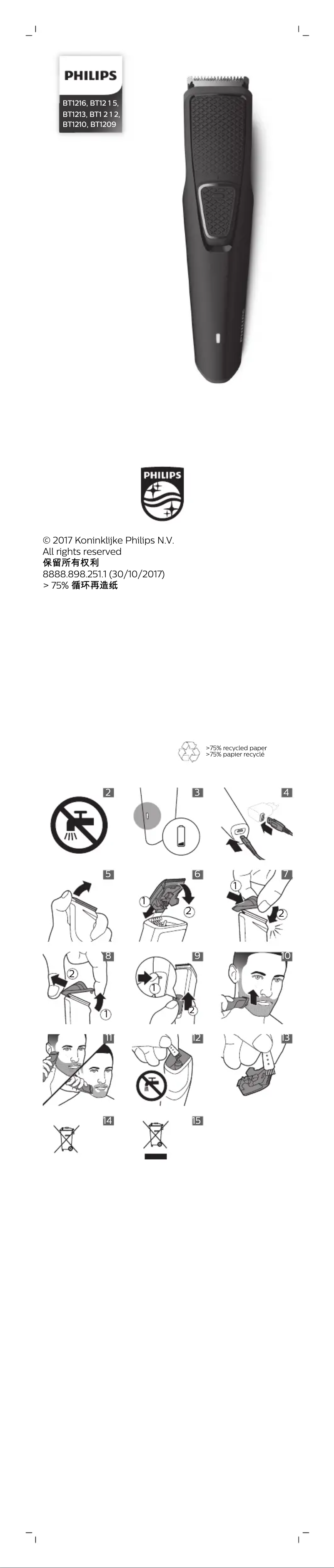 Image de la première page du manuel de l'appareil BT1214