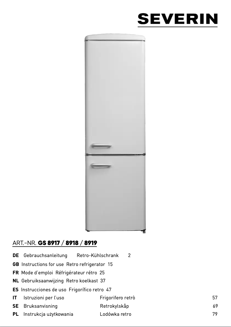 Image de la première page du manuel de l'appareil RKG 8918