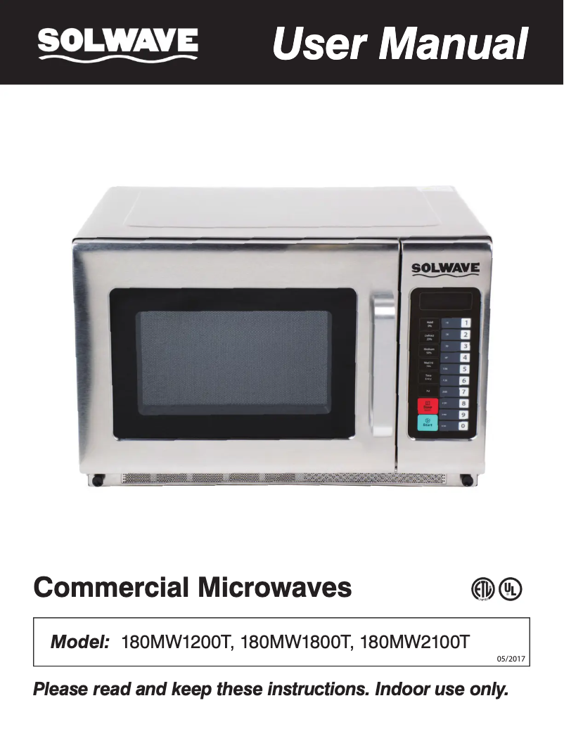 Image de la première page du manuel de l'appareil 180MW1200T