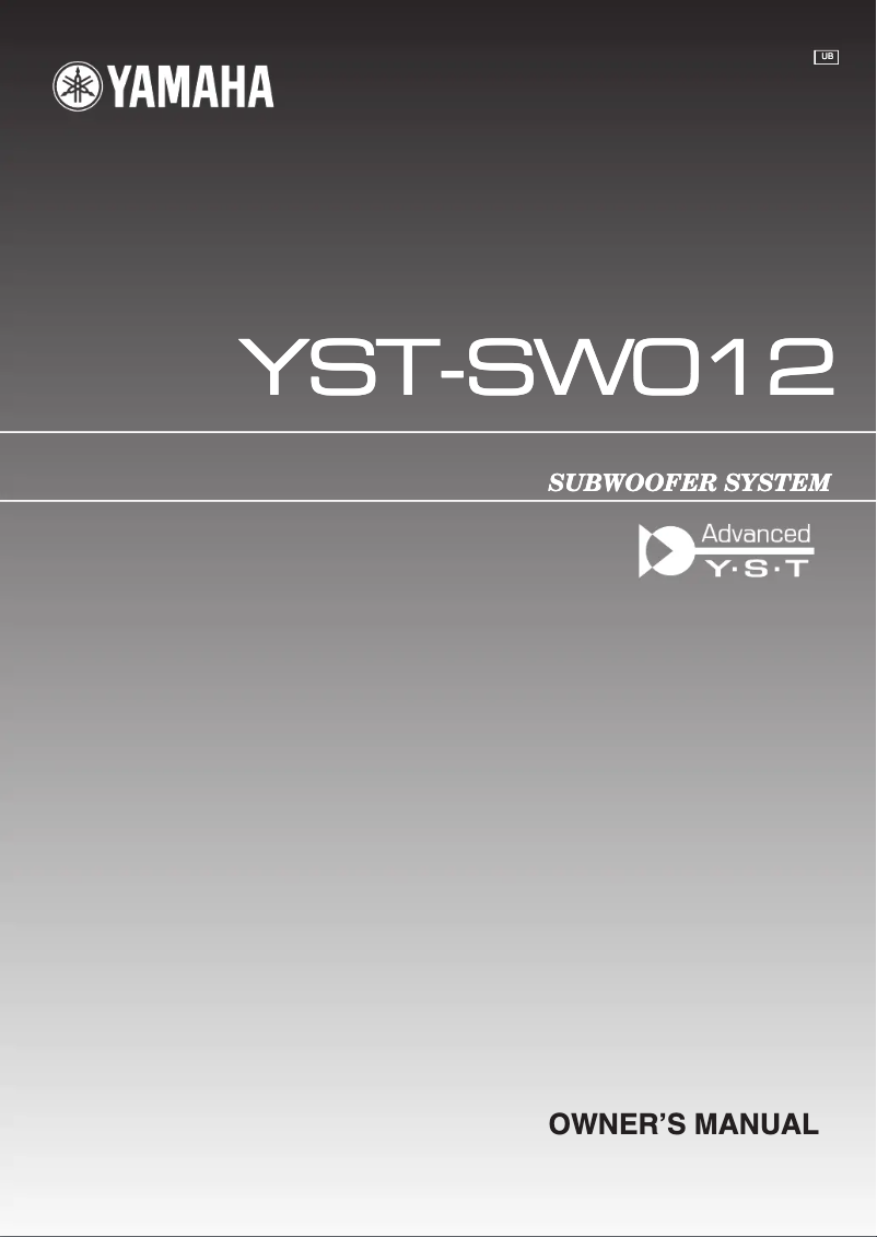 Page 1 de la notice Mode d'emploi Yamaha NS-SP1800BL