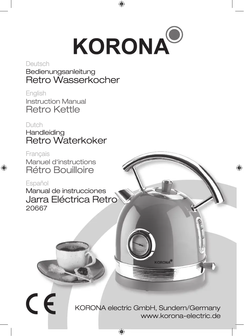 Page 1 de la notice Manuel utilisateur Korona 20667