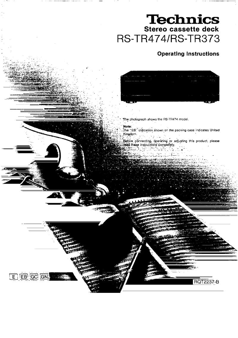Page n°1 - Manuel utilisateur Technics RS-TR373