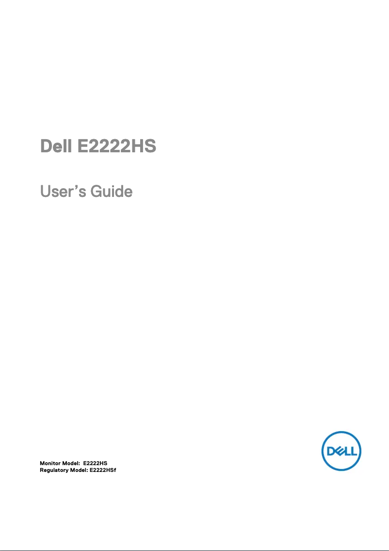 Page n°1 - Manuel utilisateur Dell E Series E2222HS