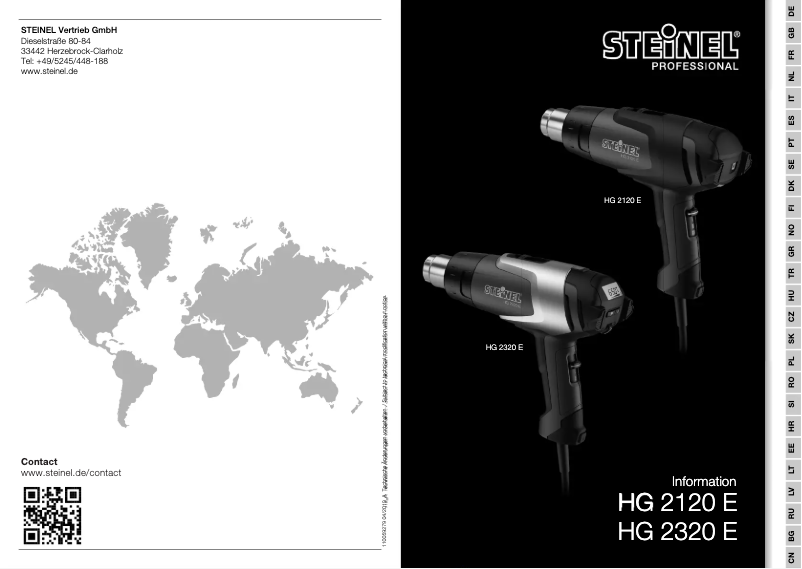 Página 1 del manual Manual de usuario Steinel HG 2320 ESD