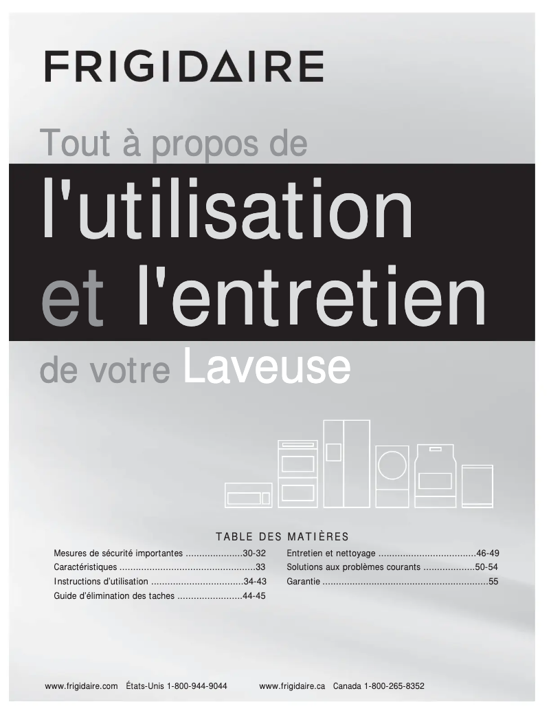 Image de la première page du manuel de l'appareil FAFW3511KB