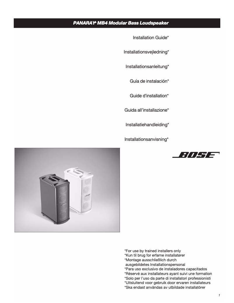 Image de la première page du manuel de l'appareil Panaray MB4