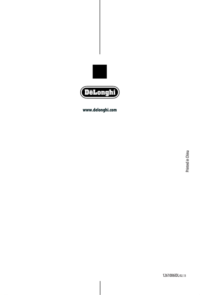 Page 1 de la notice Manuel utilisateur DeLonghi BG 500C