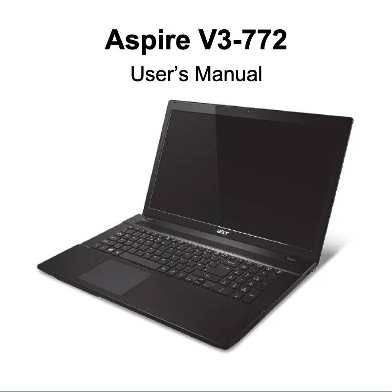 Page 1 de la notice Mode d'emploi Acer Aspire V3-772G