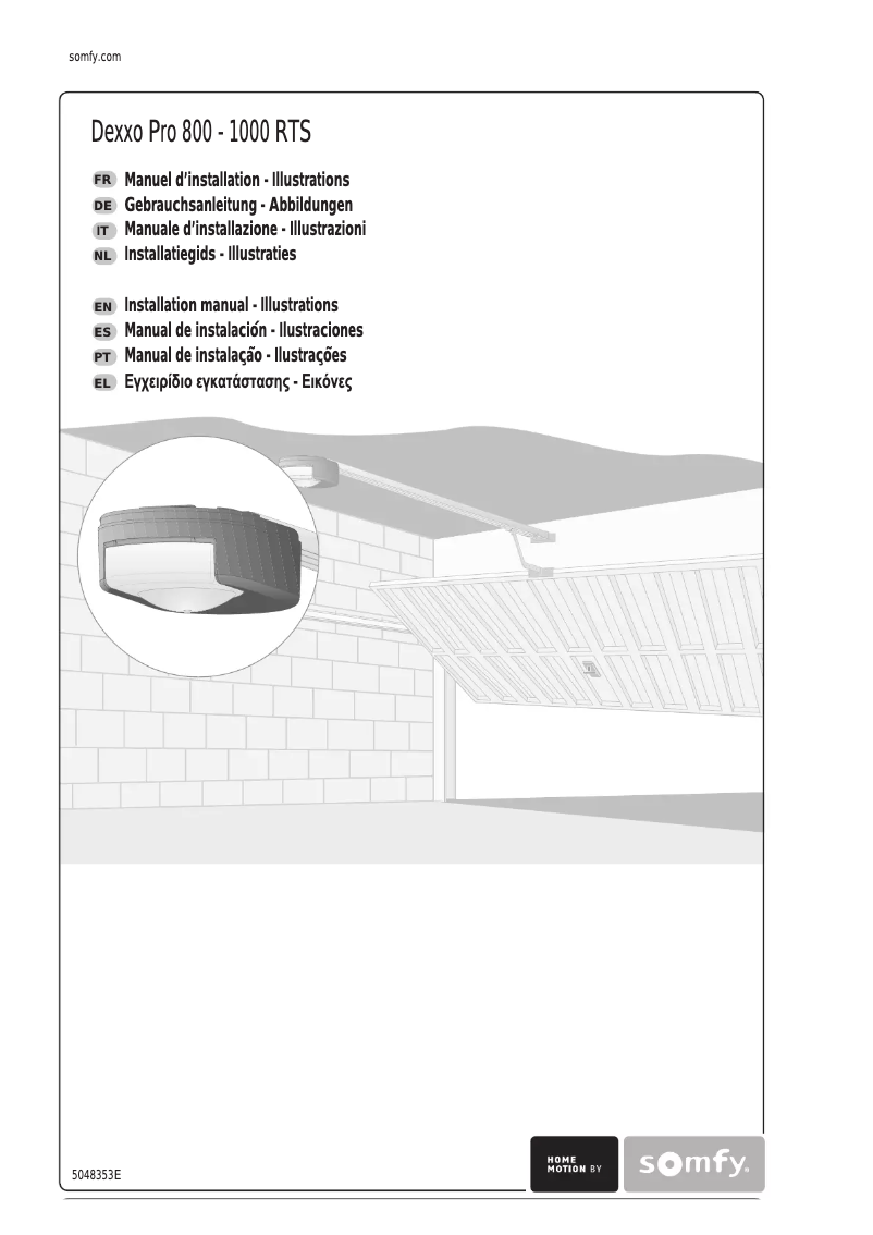 Page n°1 - Manuel utilisateur Somfy Dexxo Pro 800 RTS