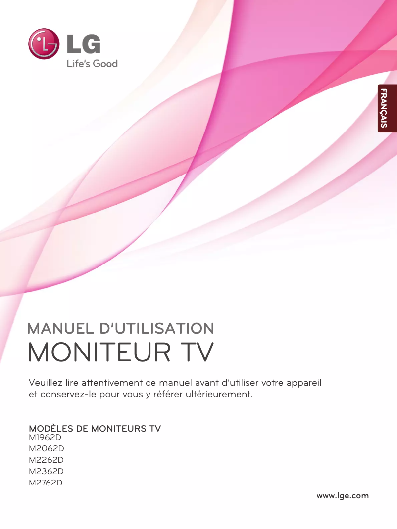 Page 1 de la notice Manuel utilisateur LG M2362D