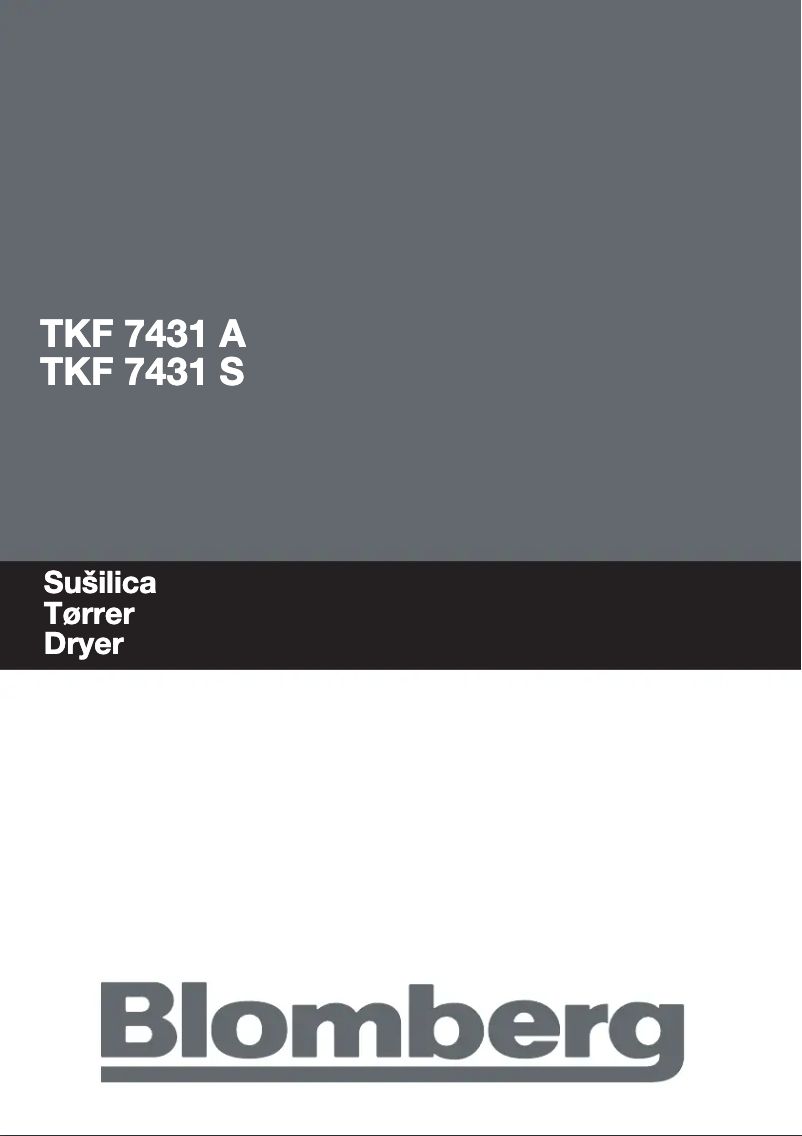 Page n°1 - Manuel utilisateur Blomberg TKF 7431 S