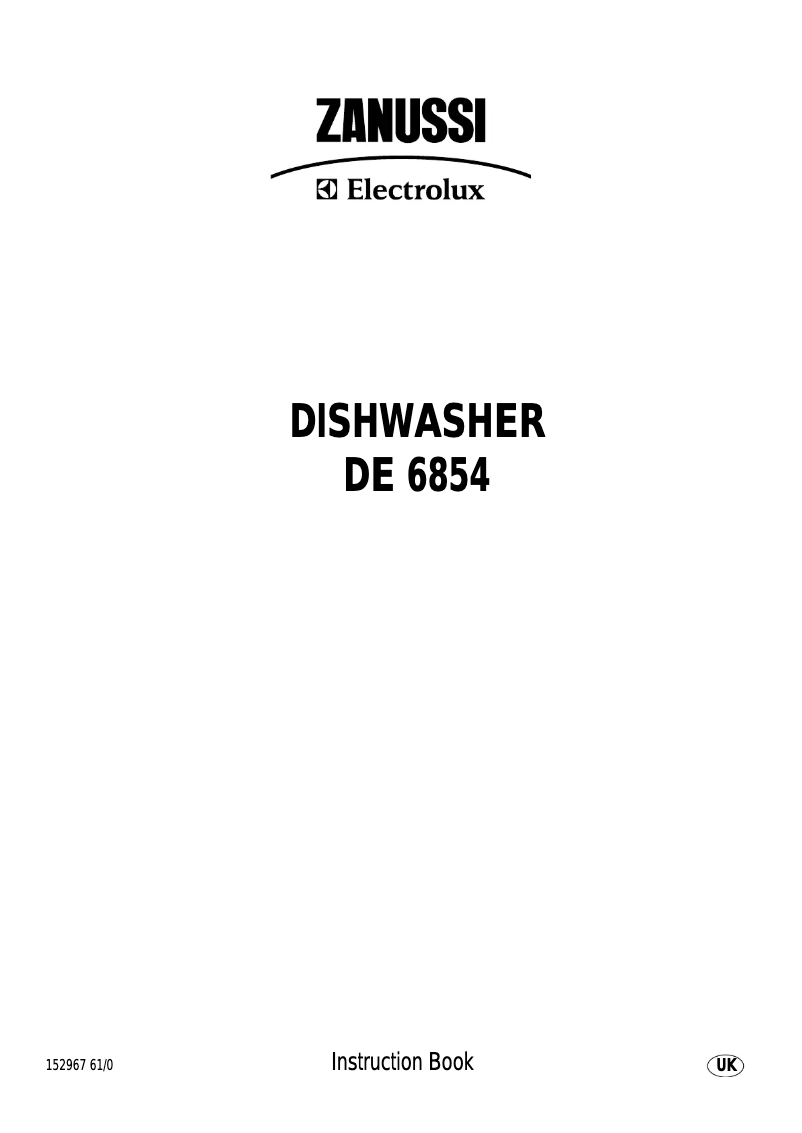 Página 1 del manual Manual de usuario Zanussi-Electrolux DE6854