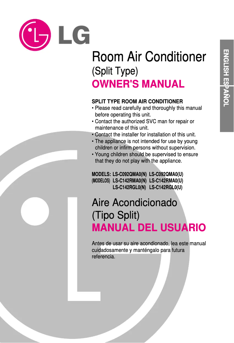 Página 1 del manual Manual de usuario LG TSUC102LBA0