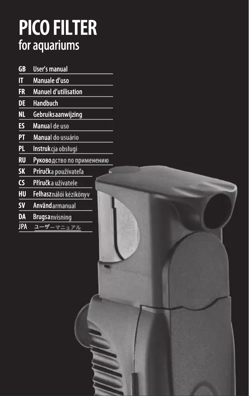 Page 1 de la notice Manuel utilisateur Ferplast Pico Filter
