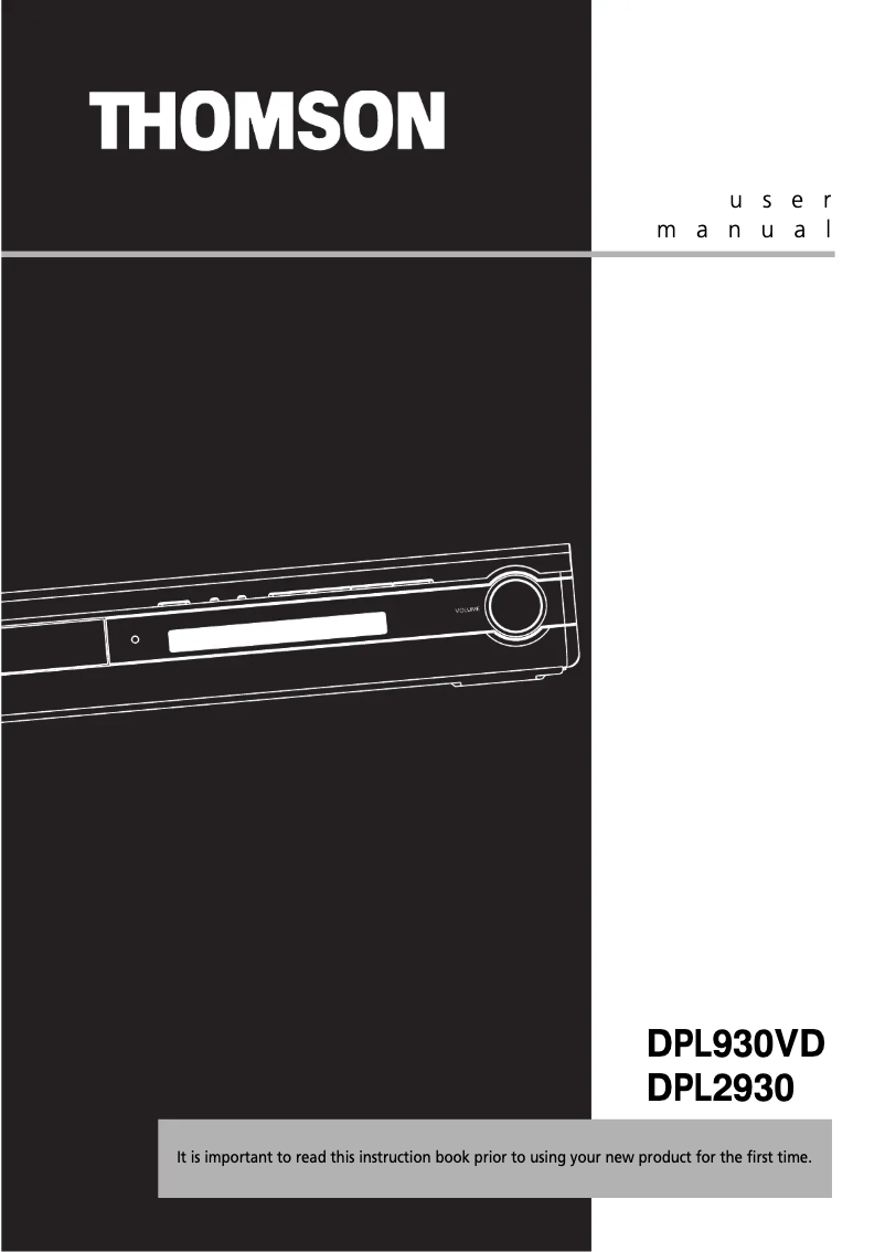 Page n°1 - Manuel utilisateur Thomson DPL930