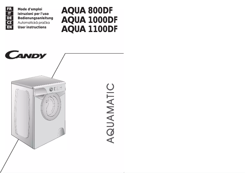 Image de la première page du manuel de l'appareil AQUA 1100DF-01S