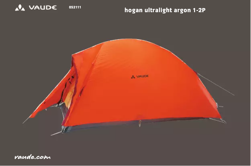 Page n°1 - Manuel utilisateur Vaude Hogan UL Argon 1-2P
