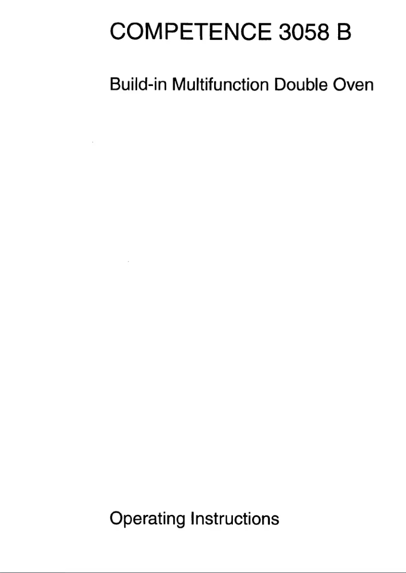 Page 1 de la notice Manuel utilisateur AEG Competence 3058 B D