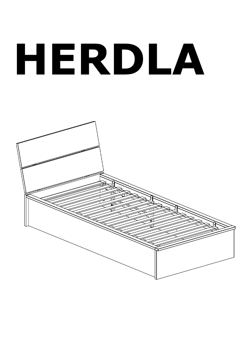 Page 1 de la notice Manuel utilisateur Ikea HERDLA (90x200)