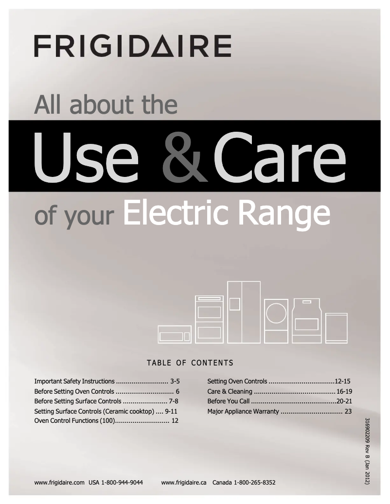 Página 1 del manual Manual de usuario Frigidaire FFEF3012LS