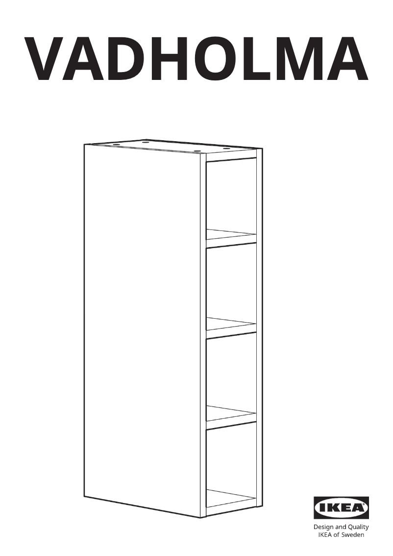 Página 1 del manual Manual de usuario Ikea VADHOLMA 203.743.38