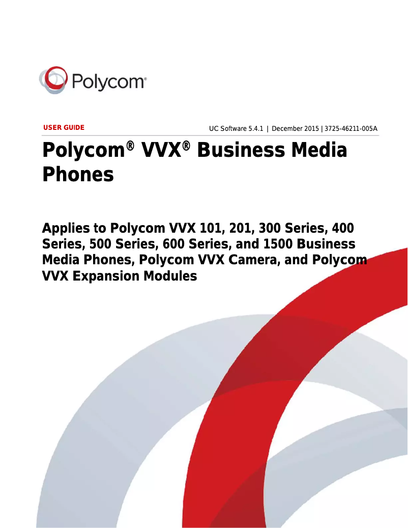 Page n°1 - Manuel utilisateur Polycom VVX 300