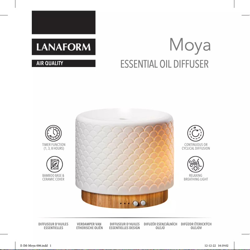 Page n°1 - Manuel utilisateur Lanaform Moya