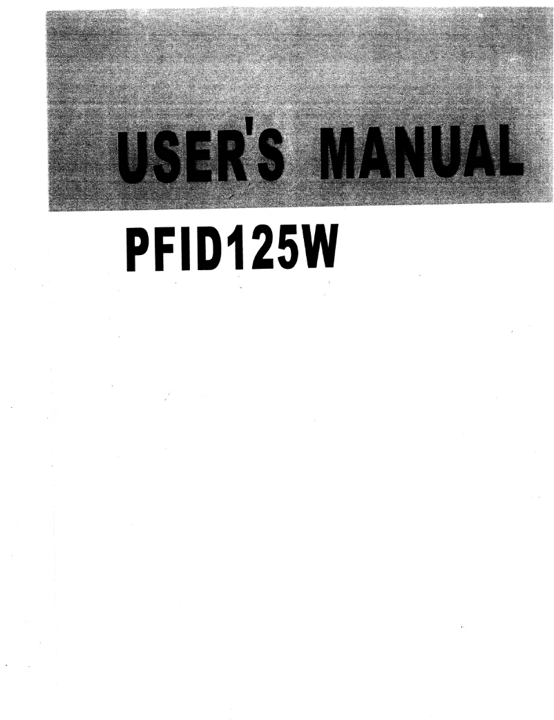 Image de la première page du manuel de l'appareil Powerline PFID125X