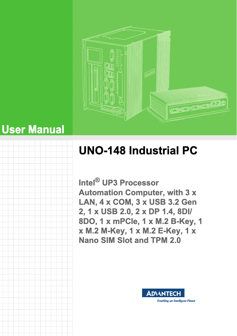 Page n°1 - Manuel utilisateur Advantech UNO-148-B73BA