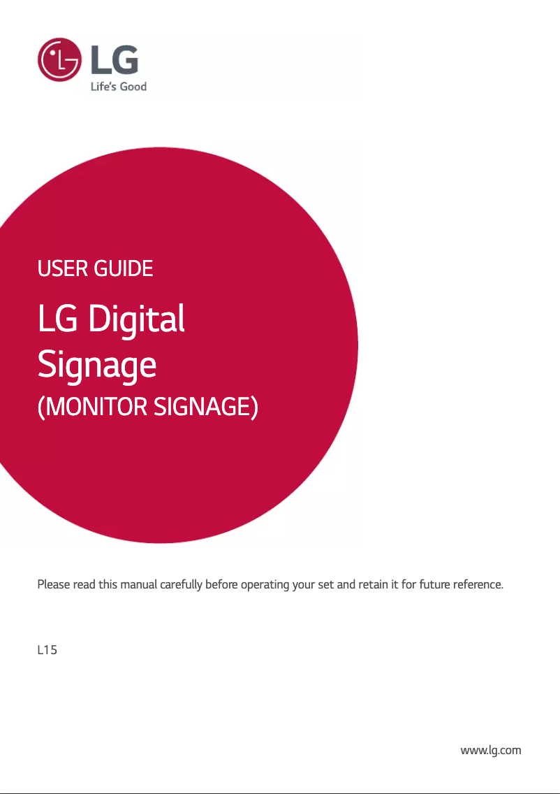 Page 1 de la notice Manuel utilisateur LG 43SE3C-B