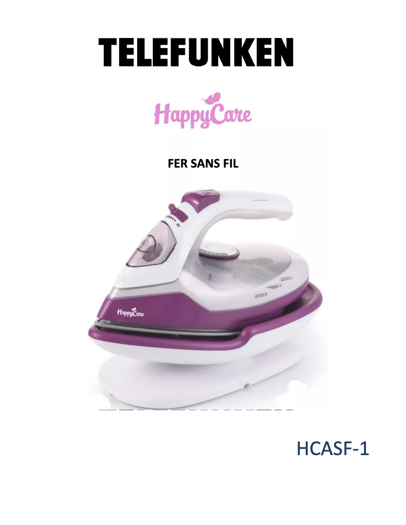 Page 1 de la notice Manuel utilisateur Telefunken HappyCare HCASF-1