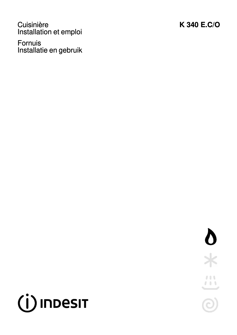 Image de la première page du manuel de l'appareil K340 E.C(W)/O