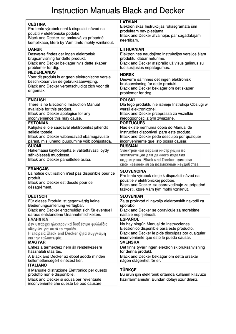 Page 1 de la notice Manuel utilisateur Black & Decker CD140GK2