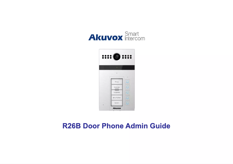 Página 1 del manual Manual de usuario Akuvox R26B