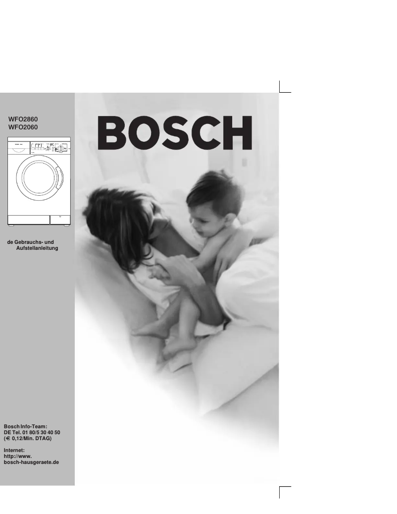 Page 1 de la notice Manuel utilisateur Bosch WFO2060