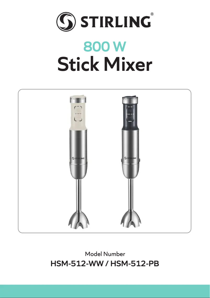 Page 1 de la notice Guide de démarrage rapide Stirling HSM-512