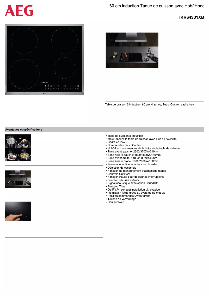 Image de la première page du manuel de l'appareil IKR64301XB