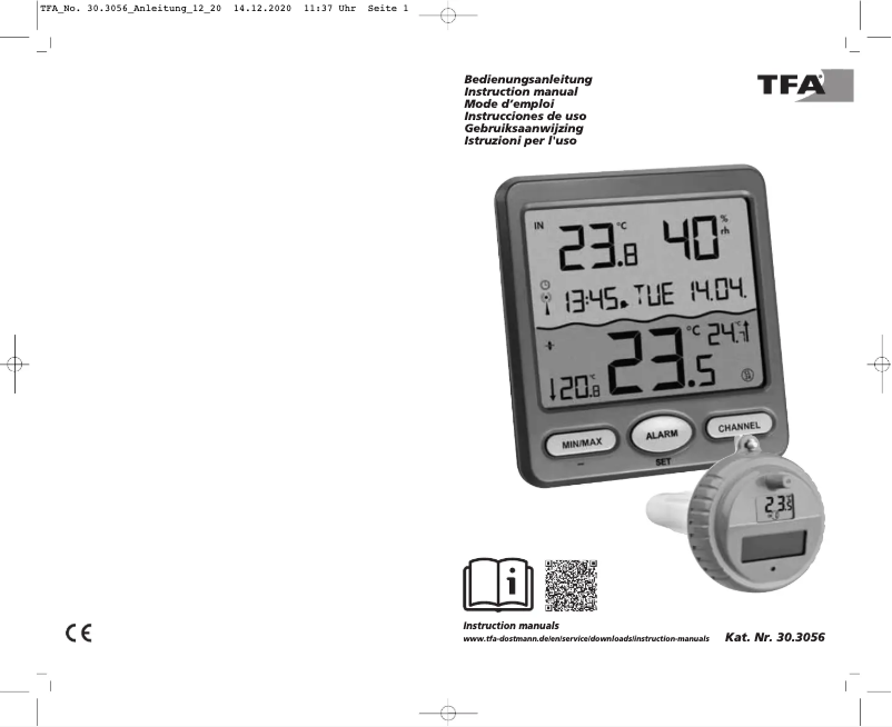 Page n°1 - Manuel utilisateur TFA Venice