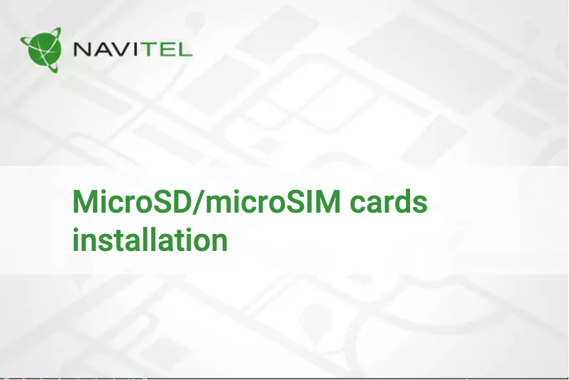 Página 1 del manual Guía de instalación Navitel T787 4G
