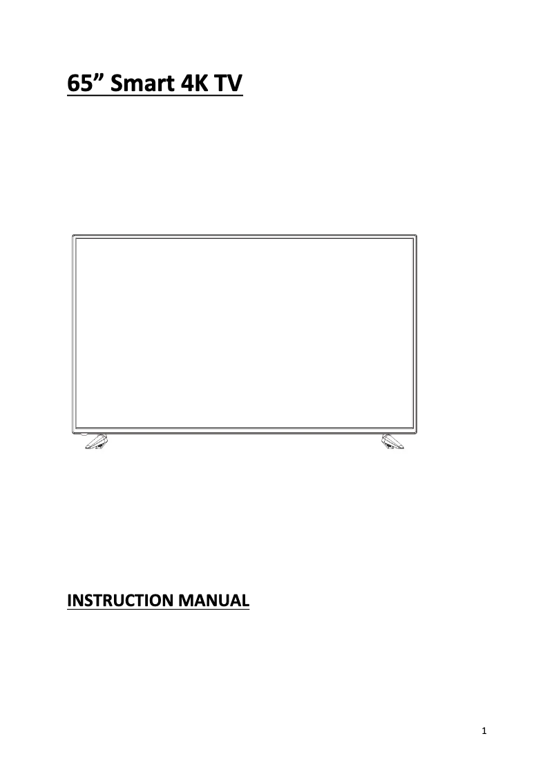 Image de la première page du manuel de l'appareil C65RTS4K