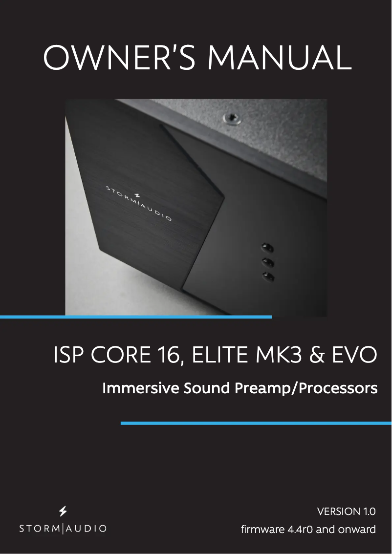 Page n°1 - Manuel utilisateur Storm Audio ISP Core 16
