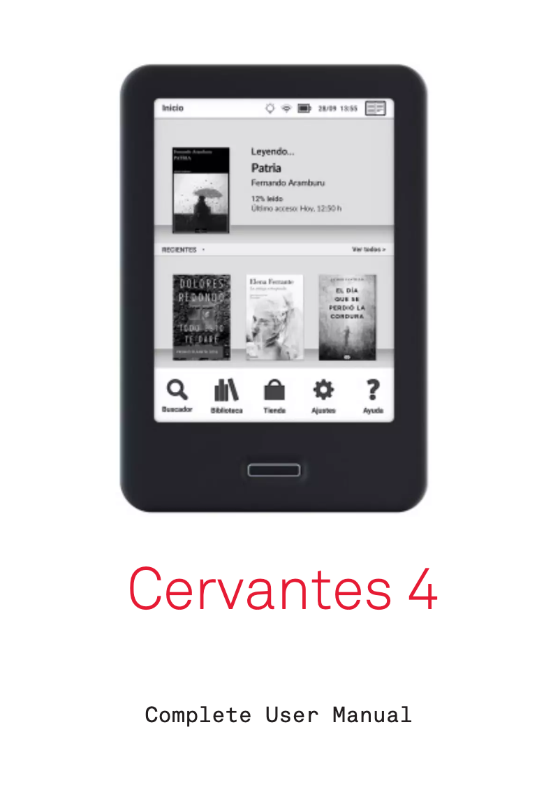 Image de la première page du manuel de l'appareil Cervantes 4