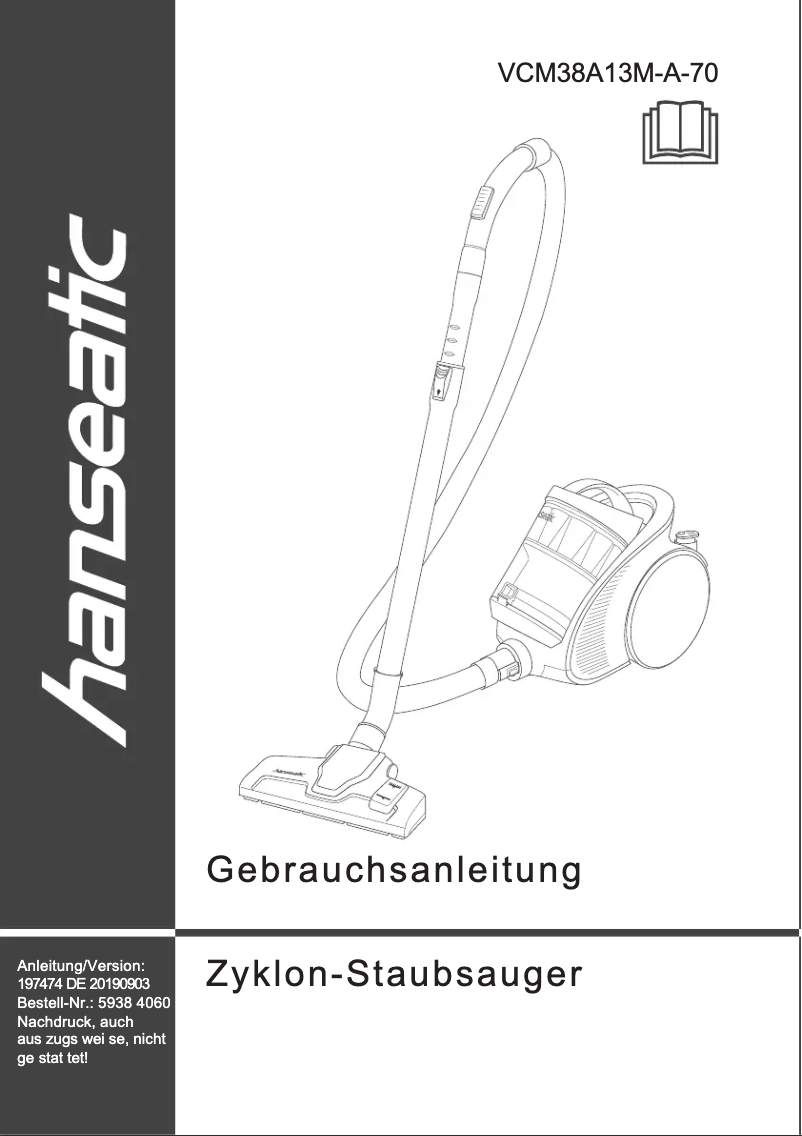 Imagen de la primera página del manual del dispositivo VCM38A13M-A-70