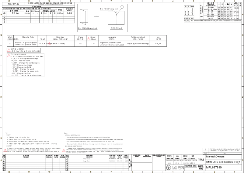 Page 1 de la notice Manuel utilisateur LG B18TS